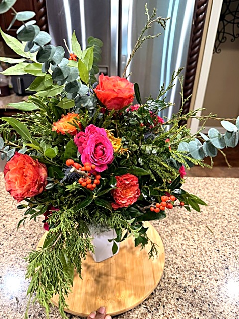 Pink and orange bouquet